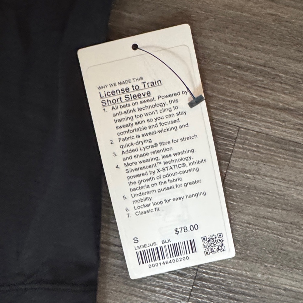 lululemon athletica License to Train Black Short Sleeve T Black szS - Picture 5 of 10